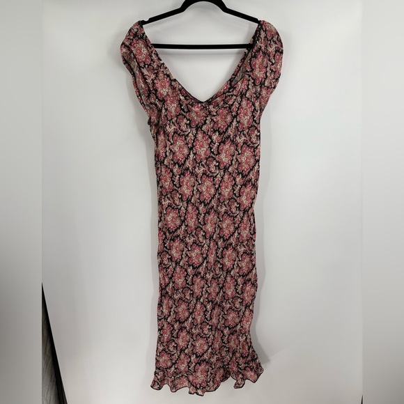 Rampage Y2K 90s Vintage Coquette Boho Floral Print Rayon Midi Dress Size 8-10 - Picture 3 of 16